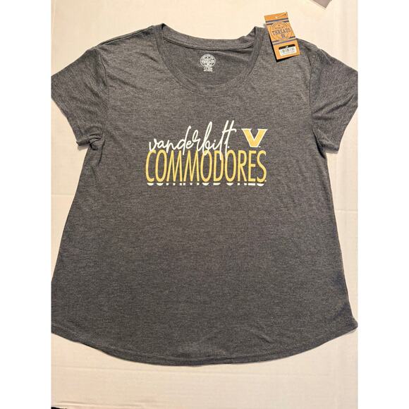 NWT Vanderbilt University Commodores Women's Large T-Shirt, Gray, Soft - Picture 1 of 4
